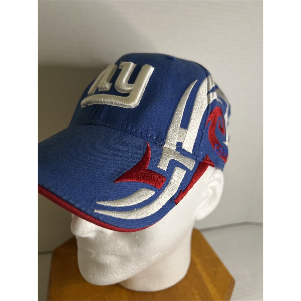 Reebox NFL Team‎ Apparel New York Giants Hats Cap Blue Red White Embroidered S/M